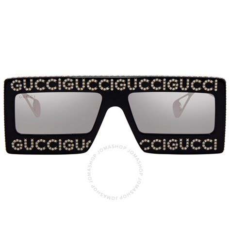 gucci gg431s|Gucci Silver Rectangular Ladies Sunglasses GG0431S 001 58.